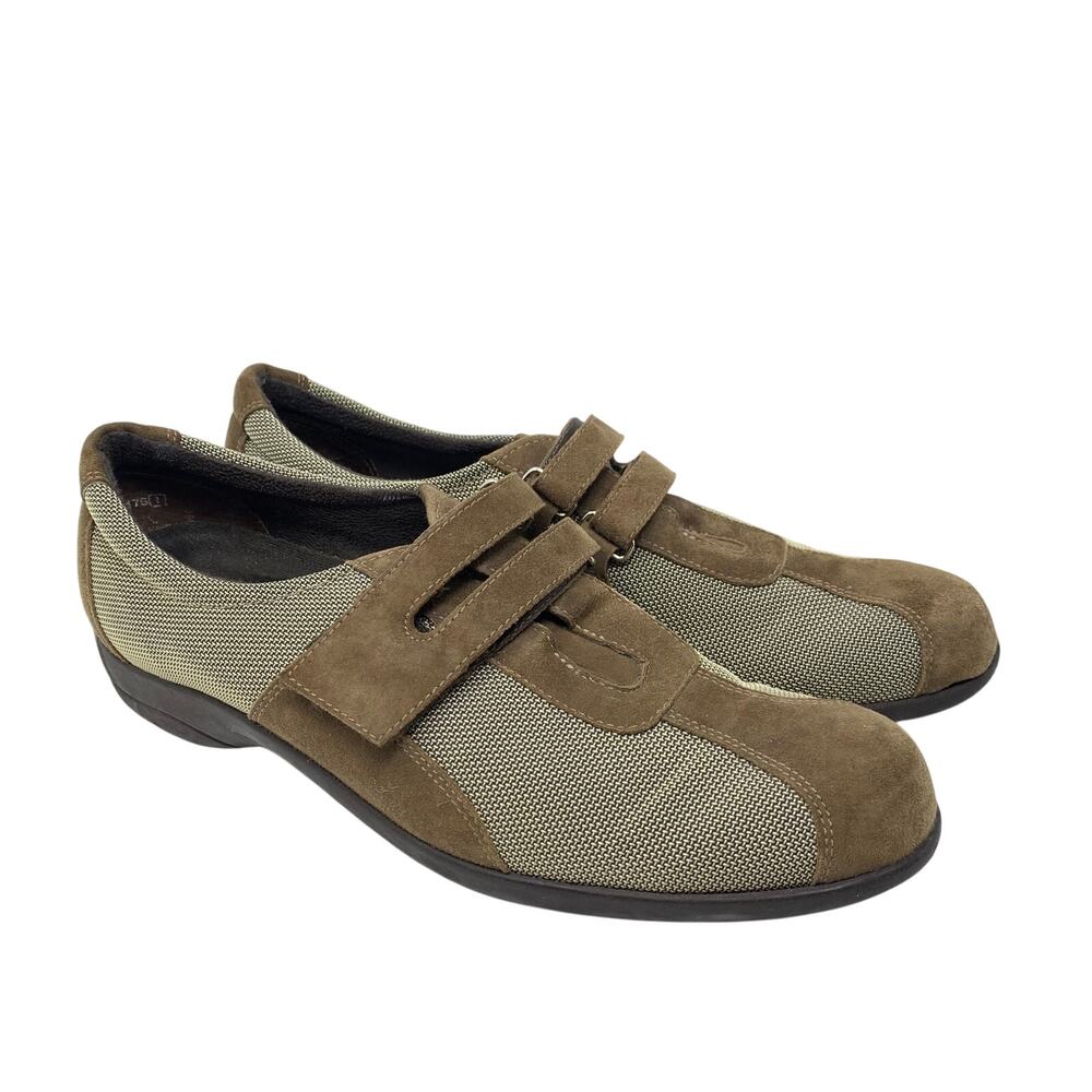 Munro American Joliet Size 10 SS Brown Tan Suede Monk Strap Casual Comfort Shoe